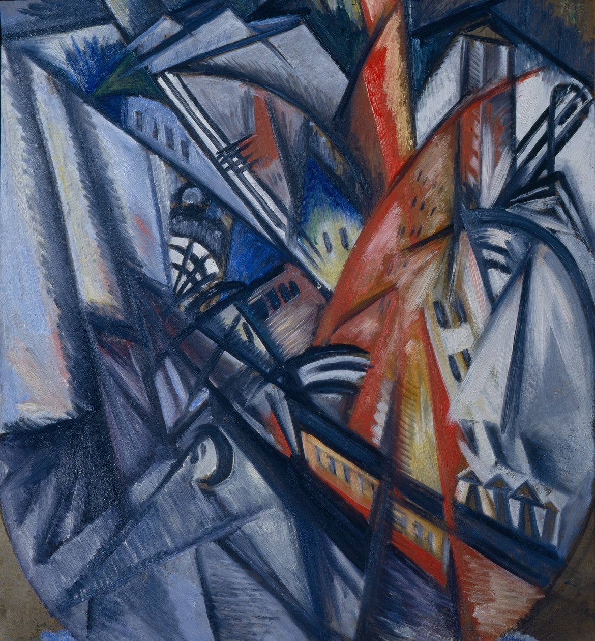 Tűz a városban, 1913 alkotó: Olga Rozanova