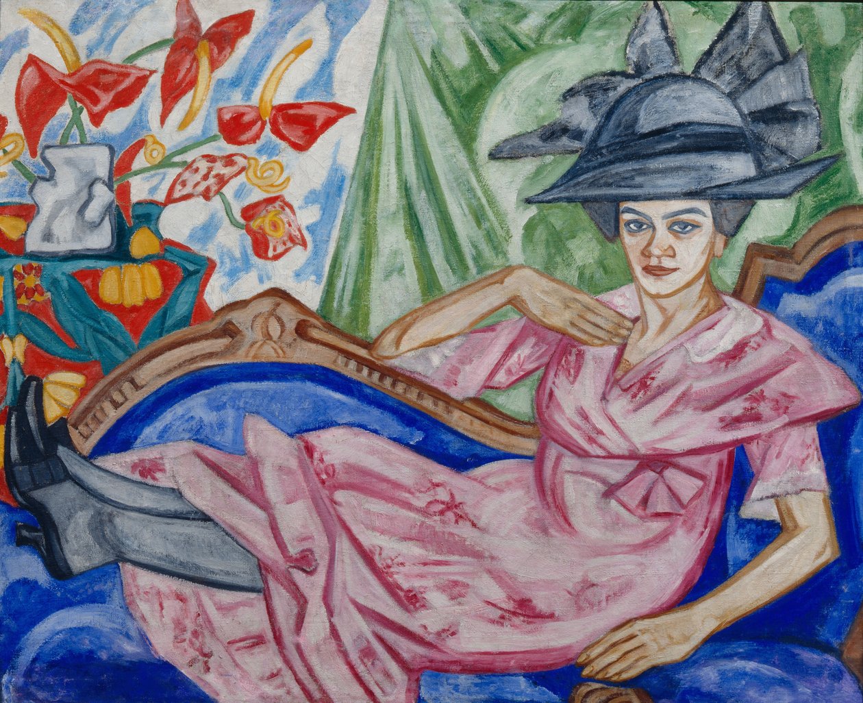 A művésznővér portréja, 1912 alkotó: Olga Rozanova