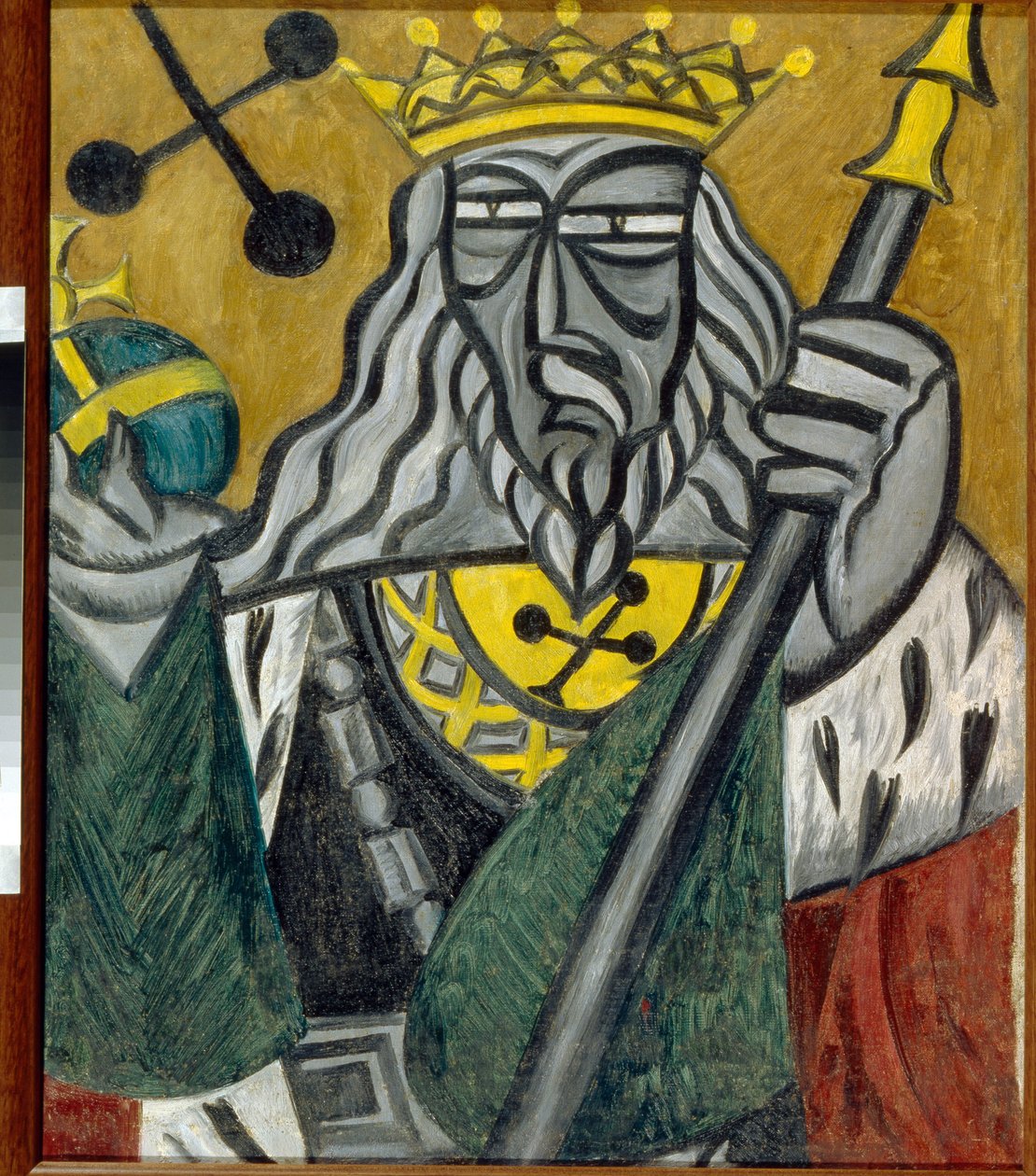 A klubok királya – Olga Vladimirovna Rozanova (1886-1918) festménye, olaj, vászon (80,5x68 cm) alkotó: Olga Wladimirowna  Rosanowa