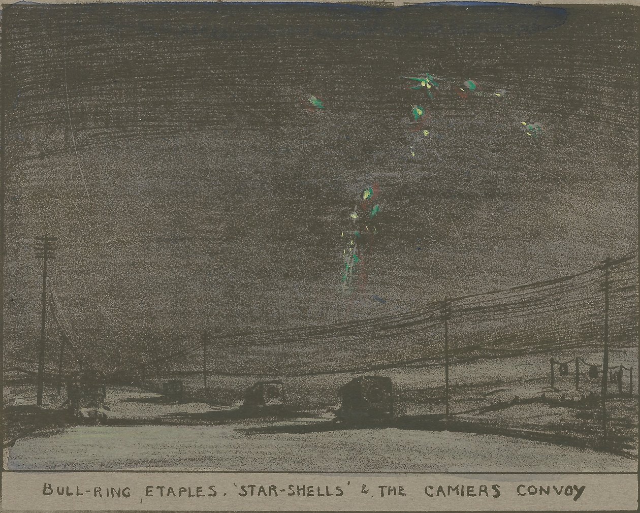 Bull-Ring, Etaples, Star-Shells & The Camiers Convoy alkotó: Olive Mudie Cooke
