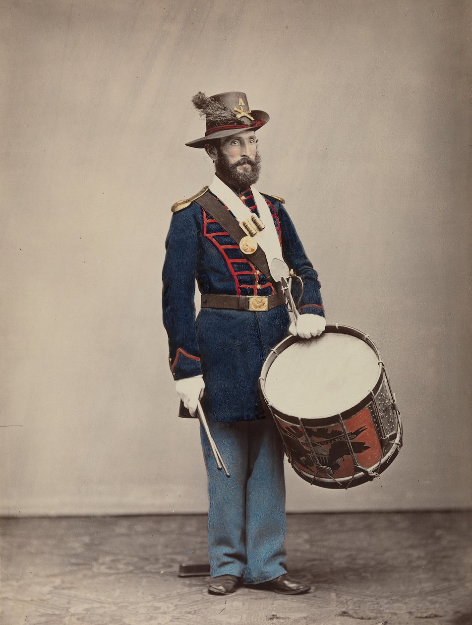 Tüzérség, zenész, 1866. alkotó: Oliver H. Willard.