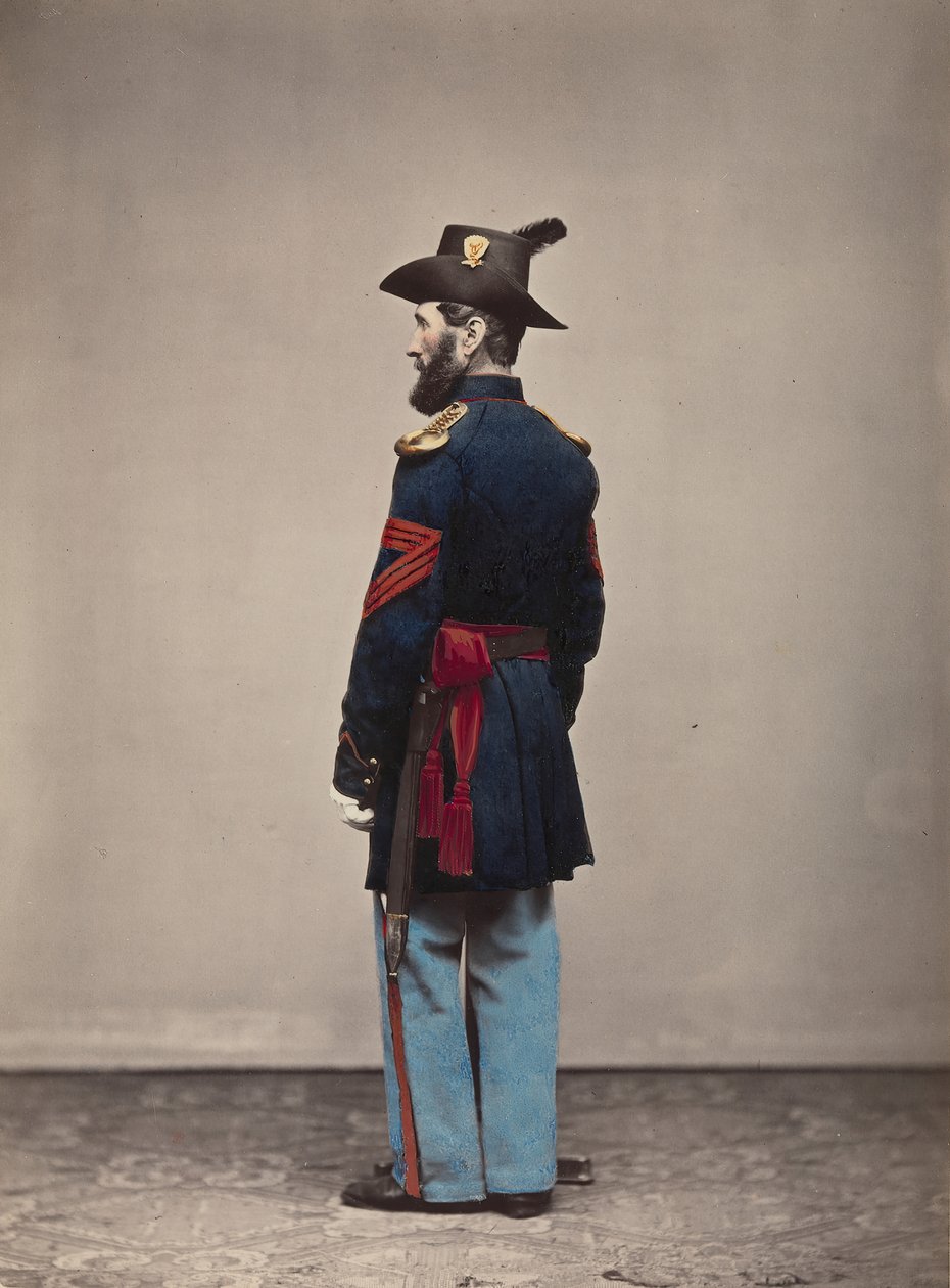 Tüzérség, őrmester, 1866. alkotó: Oliver H. Willard.