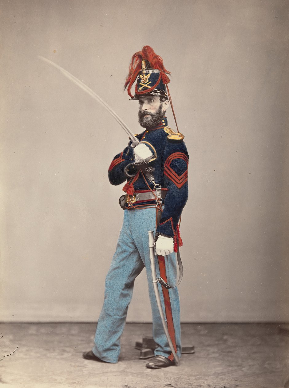 Könnyűtüzérség, őrmester, 1866. alkotó: Oliver H. Willard.