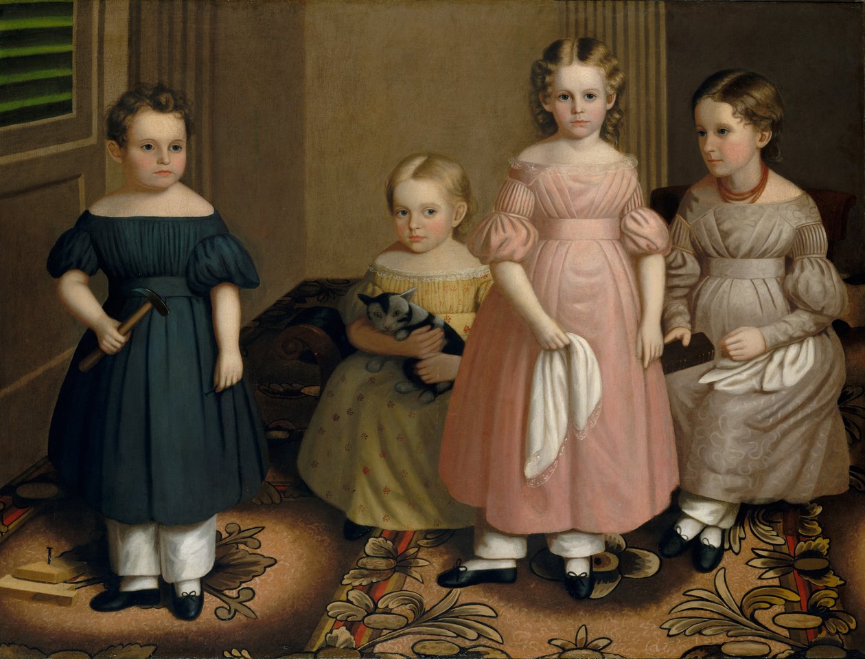 The Alling Children, 1839 körül alkotó: Oliver Tarbell Eddy