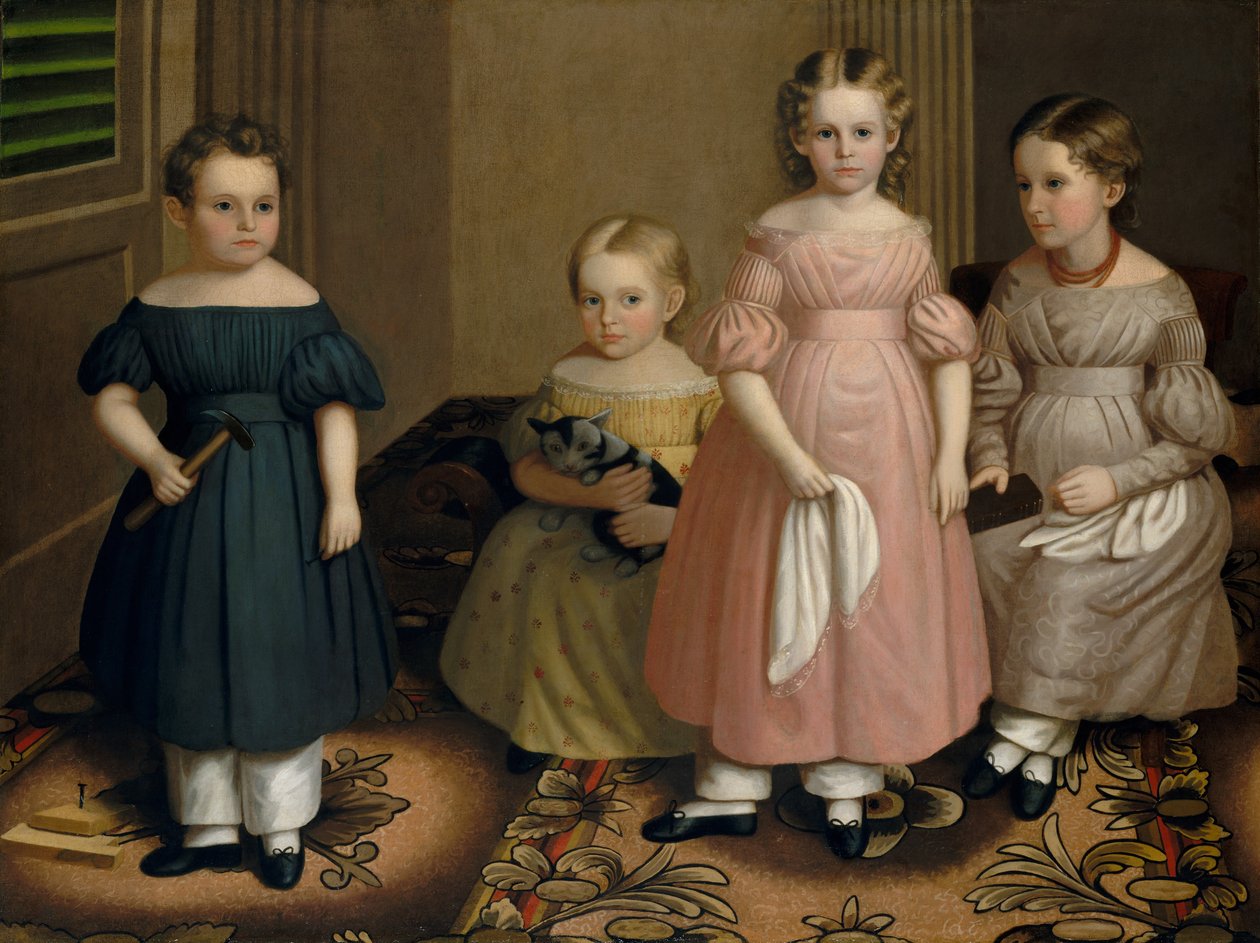The Alling Children, kb. 1839. alkotó: Oliver Tarbell Eddy