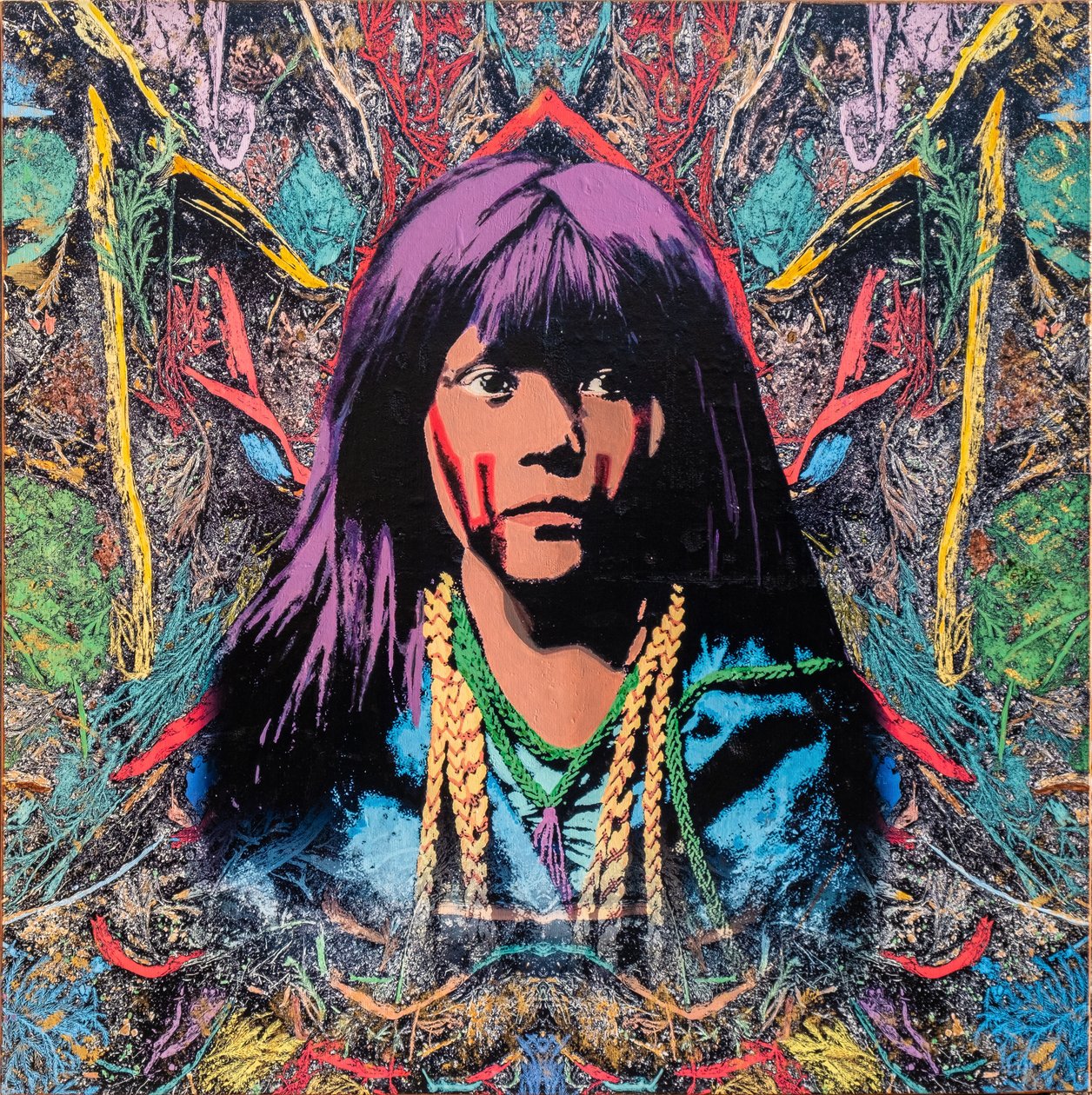 Navajo, 2022 (vegyes technika, vászon) alkotó: Olivia Gozzano
