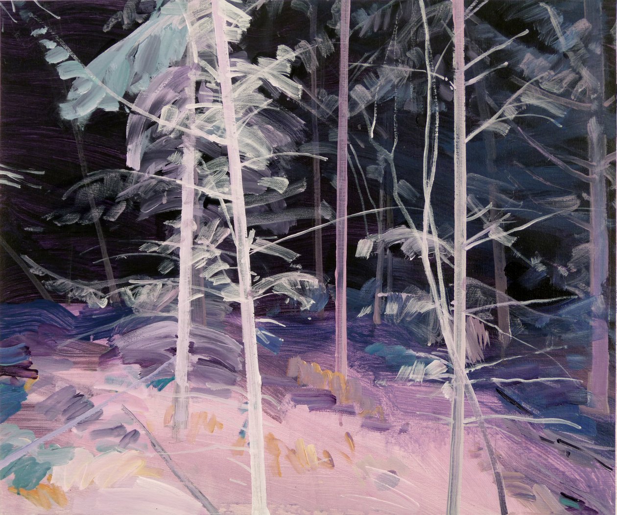 Forêt-noire 1, 2017 (akril, vászon) alkotó: Olivier Morel