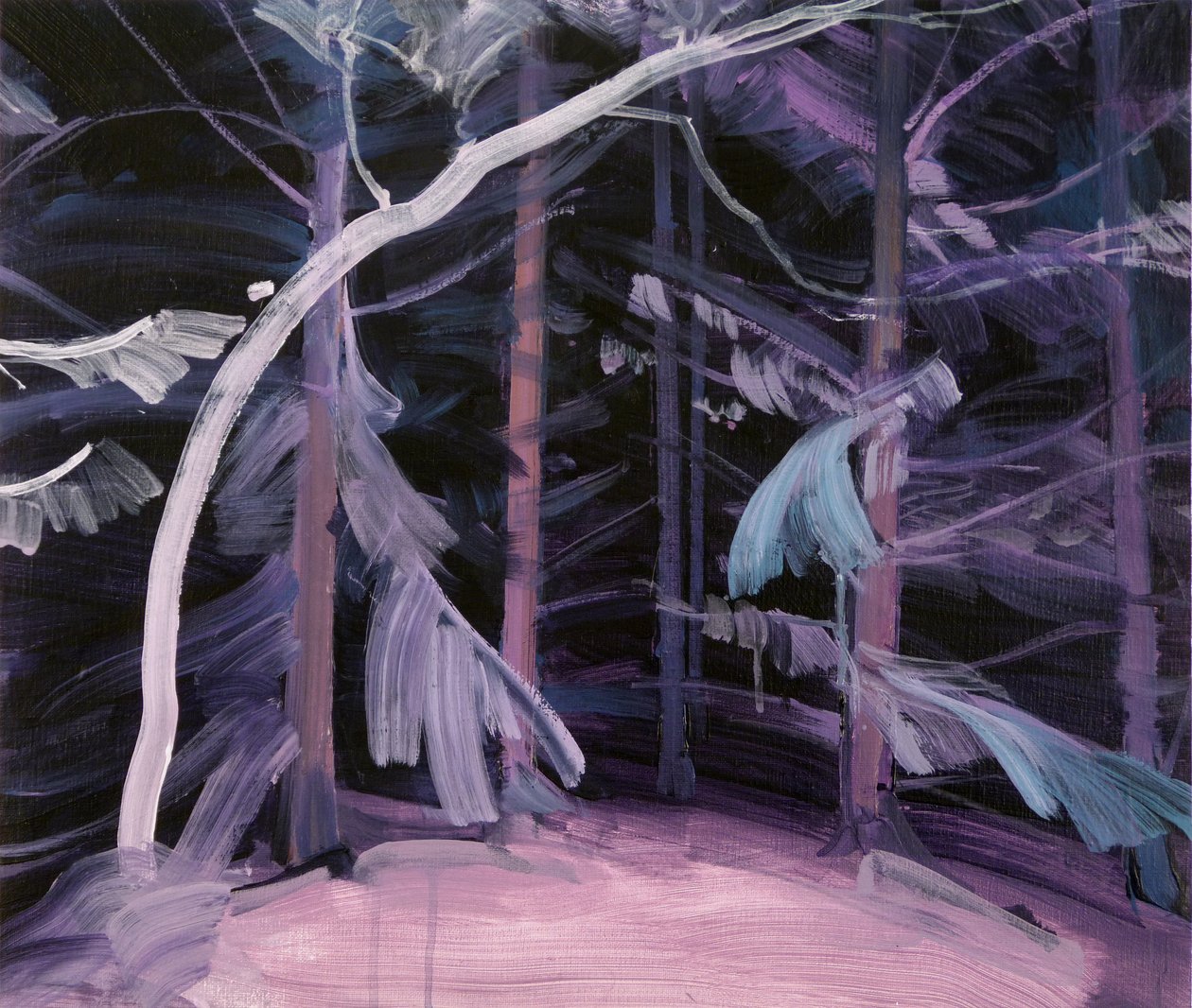 Forêt-noire 2, 2017 (akril, vászon) alkotó: Olivier Morel