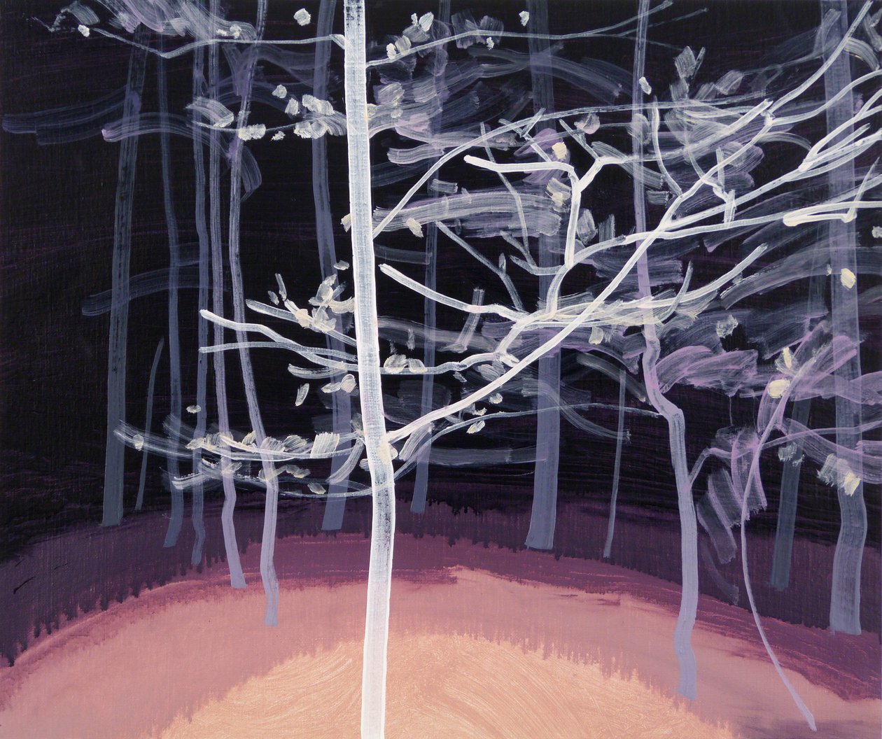 Forêt-noire 7, 2017 (akril, vászon) alkotó: Olivier Morel