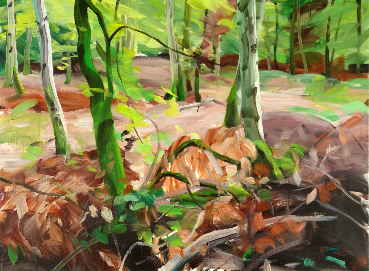 Forêt 11, 2015 (akril, vászon) alkotó: Olivier Morel