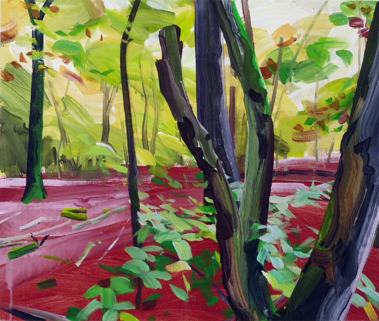 Forêt 16, 2017 (akril, vászon) alkotó: Olivier Morel