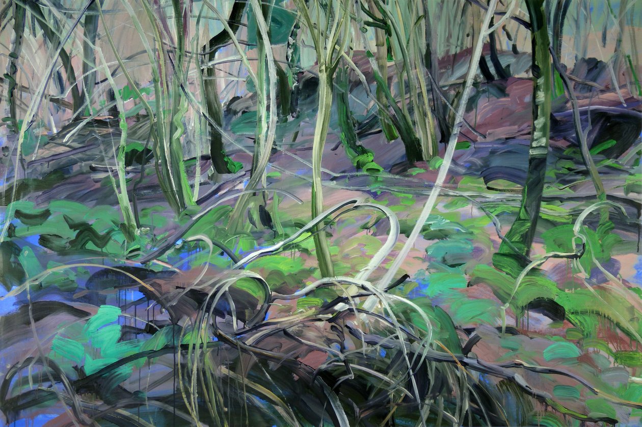 Forêt 1, 2014 (akril, vászon) alkotó: Olivier Morel