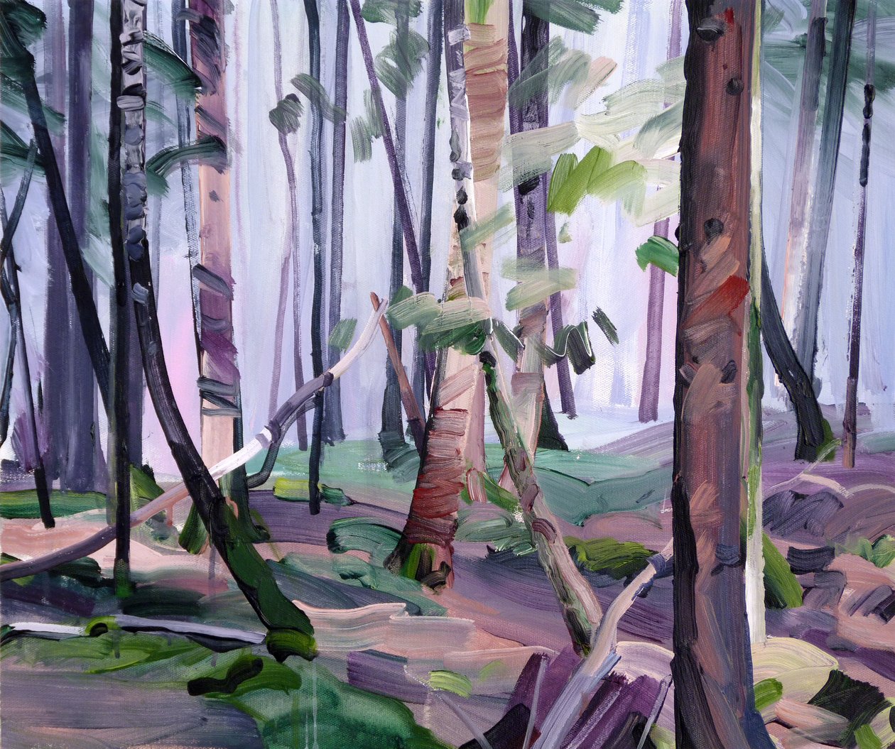 Forêt 22, 2017 (akril, vászon) alkotó: Olivier Morel