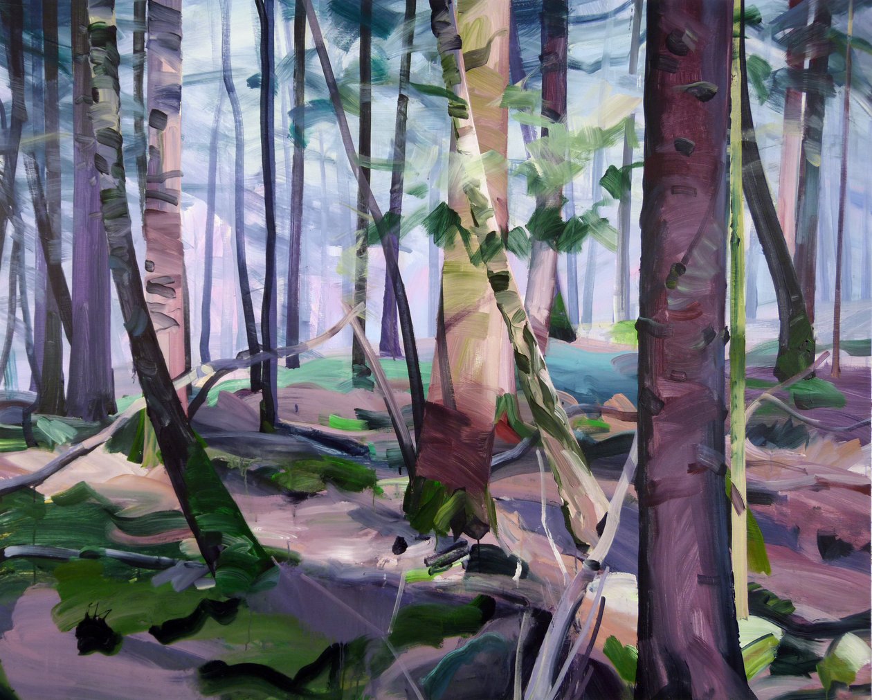Forest 23, 2017 (akril, vászon) alkotó: Olivier Morel