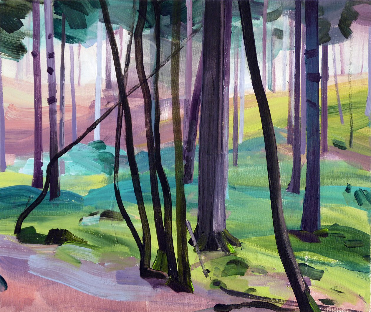 Forêt 26, 2017 (akril, vászon) alkotó: Olivier Morel