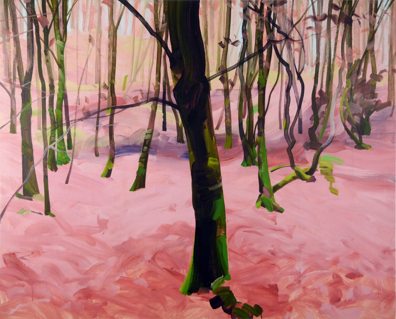 Forêt 29, 2017 (akril, vászon) alkotó: Olivier Morel