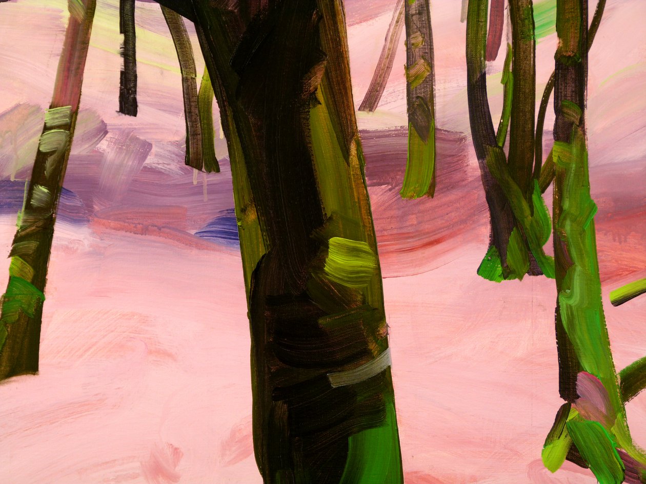 Forêt 29, részlet, 2017 (akril, vászon) alkotó: Olivier Morel
