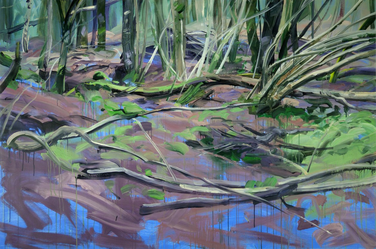 Forest 2, 2014 (akril, vászon) alkotó: Olivier Morel