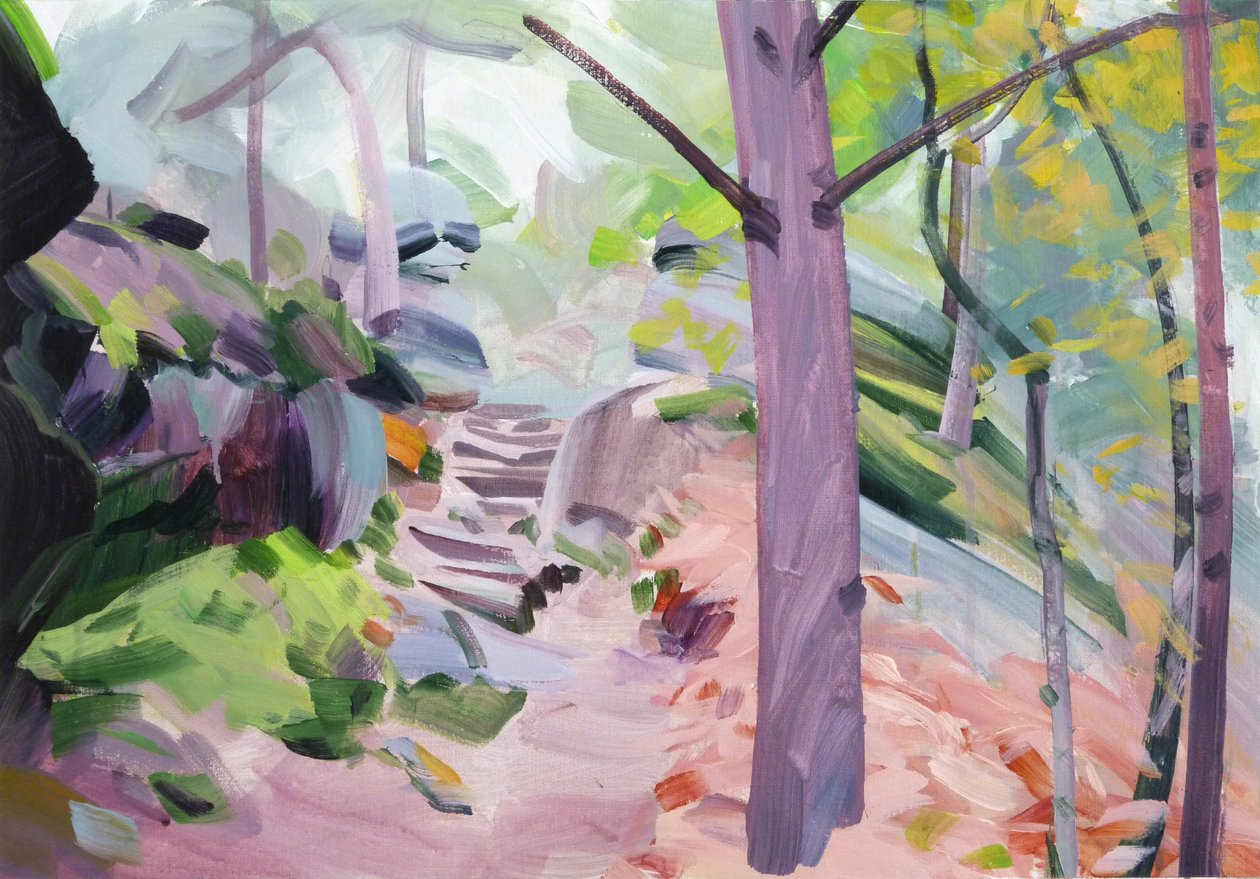 Forêt 33, 2018 (akril, vászon) alkotó: Olivier Morel