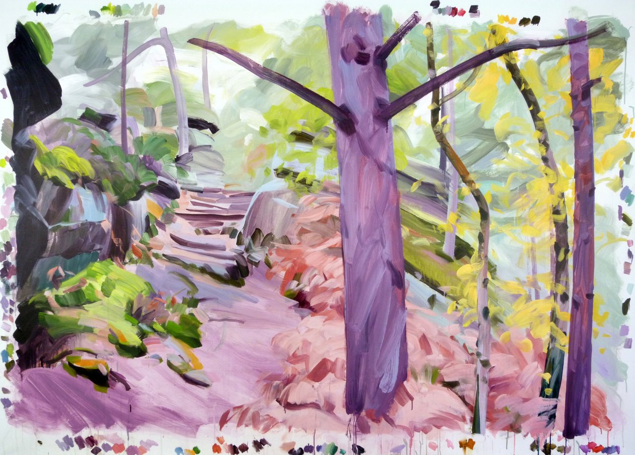 Forêt 35, 2018 (akril, vászon) alkotó: Olivier Morel