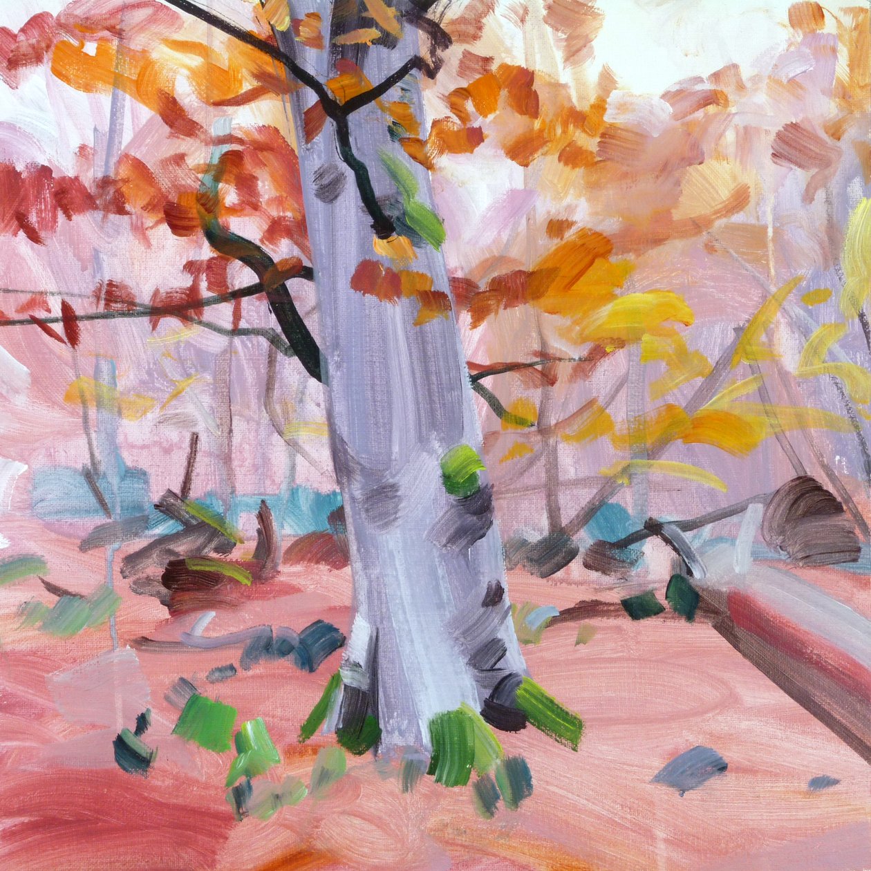 Forêt 37, 2018 (akril, vászon) alkotó: Olivier Morel