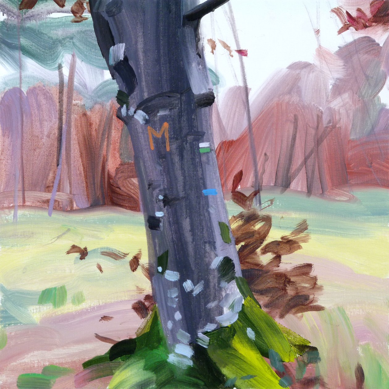 Forêt 38, 2018 (akril, vászon) alkotó: Olivier Morel