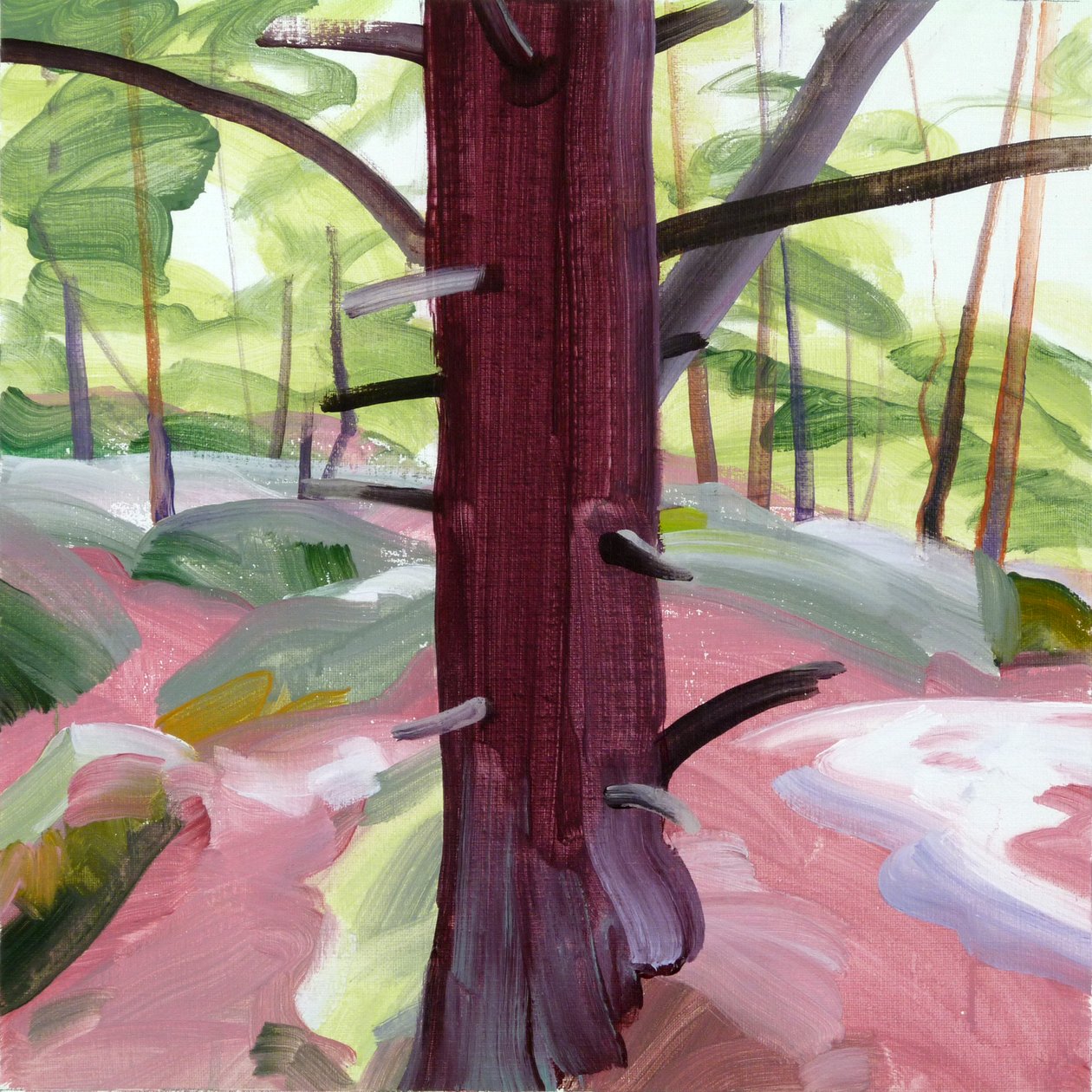 Forêt 39, 2018 (akril, vászon) alkotó: Olivier Morel