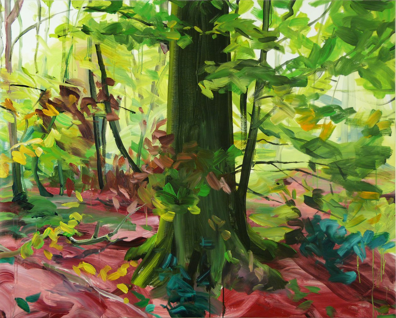 Forêt 3, 2014 (akril, vászon) alkotó: Olivier Morel