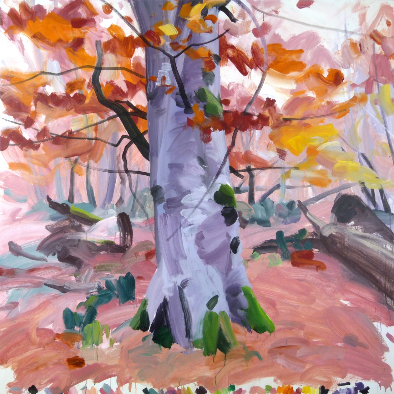 Forêt 40, 2018 (akril, vászon) alkotó: Olivier Morel