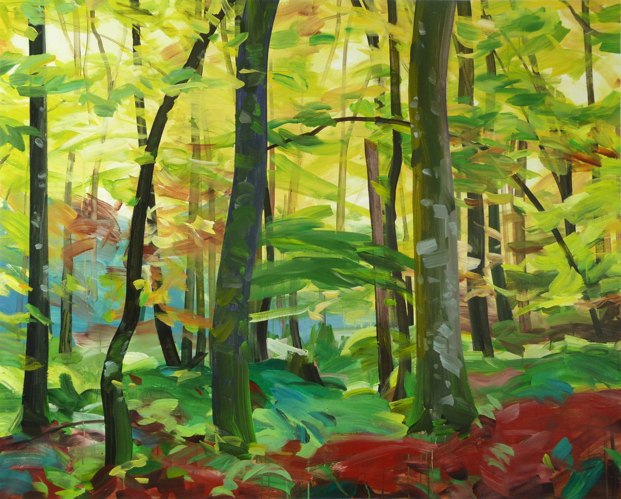 Forêt 4, 2015 (akril, vászon) alkotó: Olivier Morel