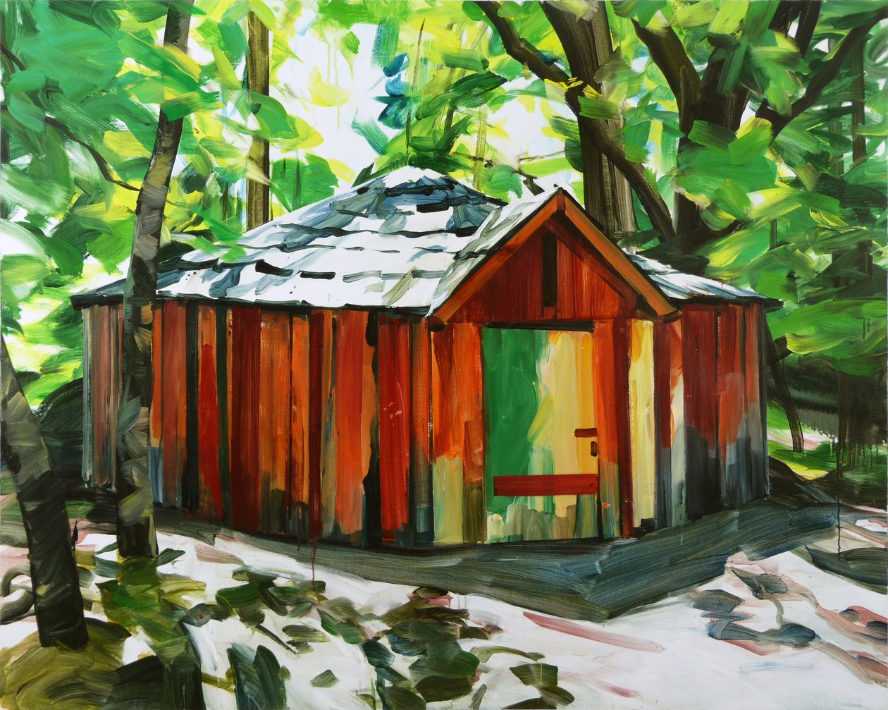 A ház az erdőben, 2014 (akril, vászon) alkotó: Olivier Morel