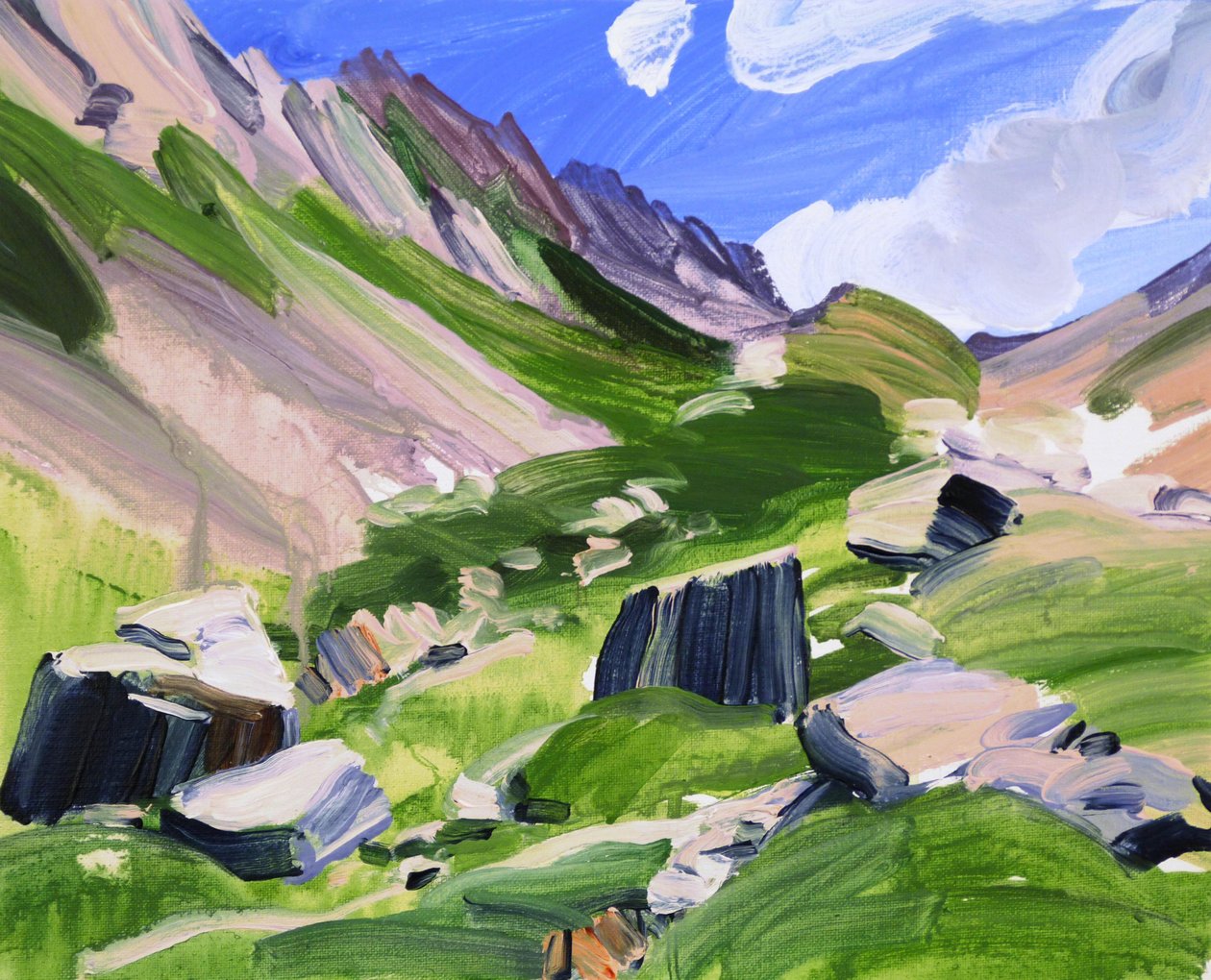 Leukerbad 15, 2012 (akril, vászon) alkotó: Olivier Morel