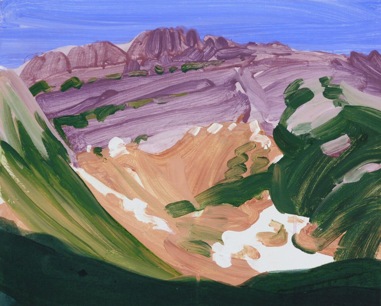 Leukerbad 17, 2012 (akril, vászon) alkotó: Olivier Morel
