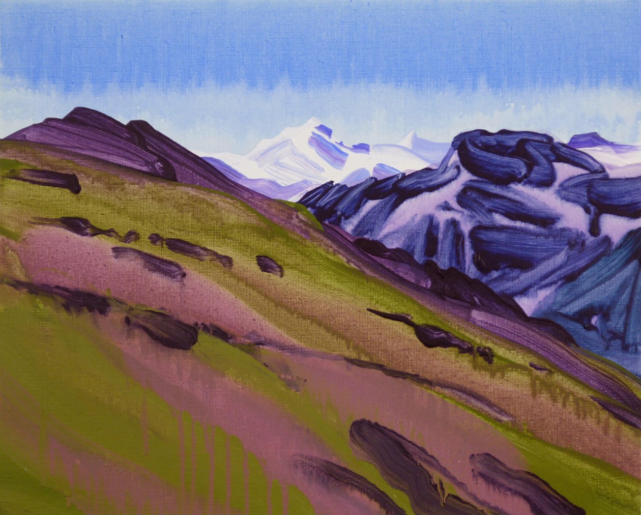 Leukerbad 18, 2012 (akril, vászon) alkotó: Olivier Morel