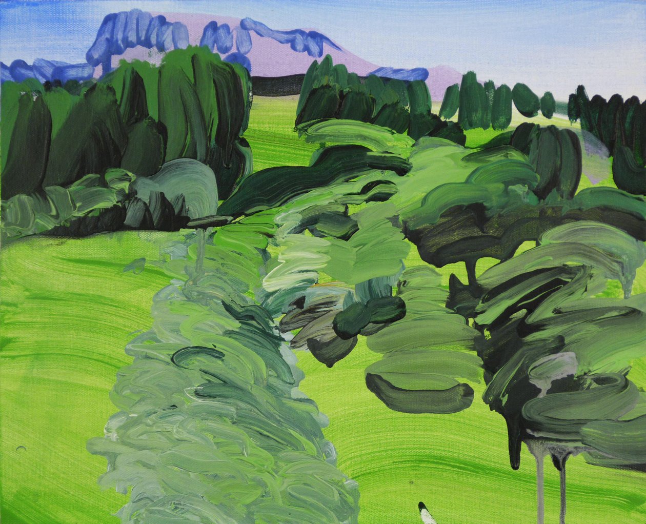 Leukerbad 1, 2012 (akril, vászon) alkotó: Olivier Morel
