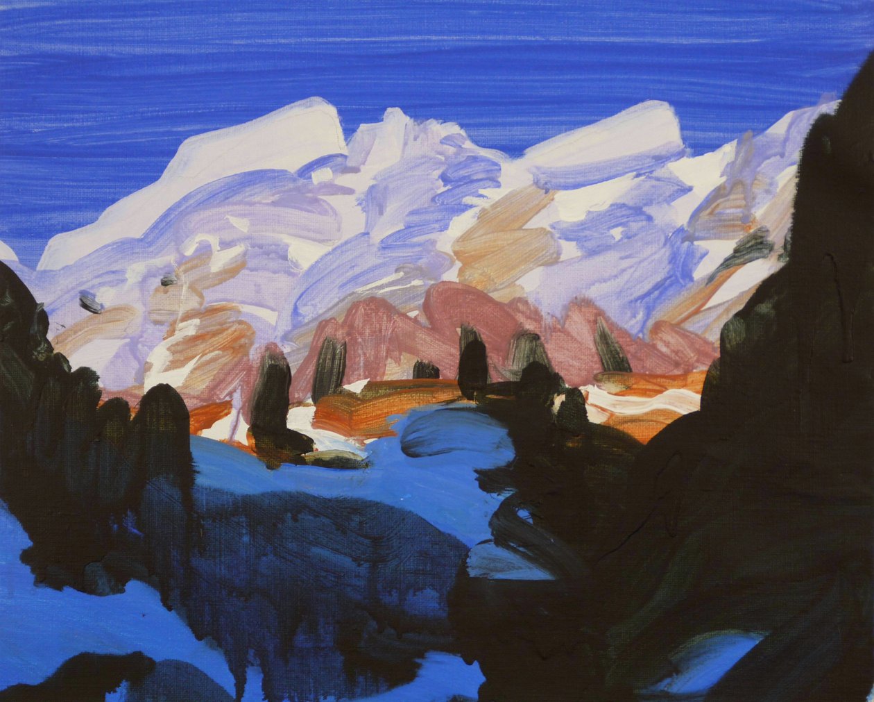 Leukerbad 22, 2012 (akril, vászon) alkotó: Olivier Morel