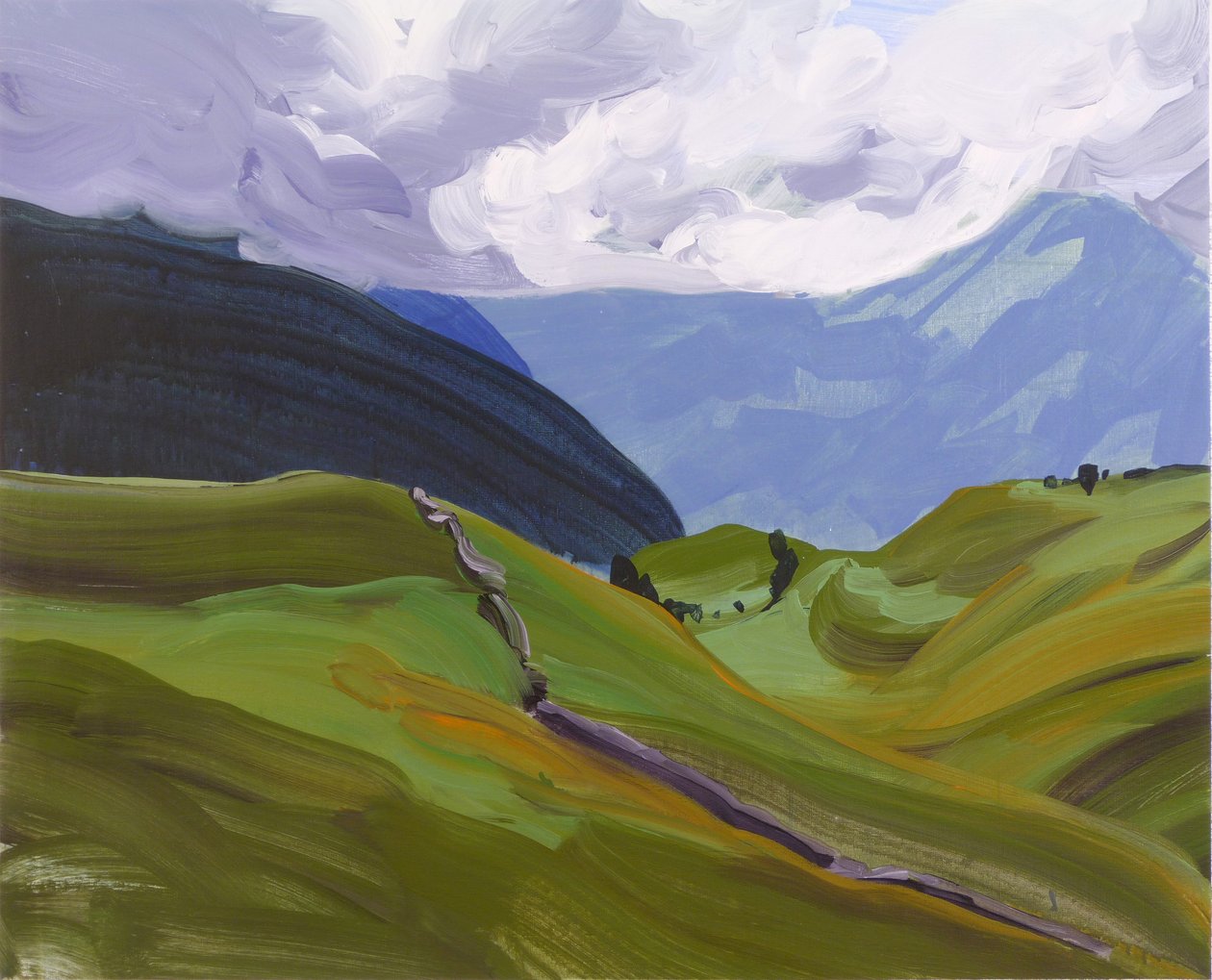 Leukerbad 26, 2014 (akril, vászon) alkotó: Olivier Morel