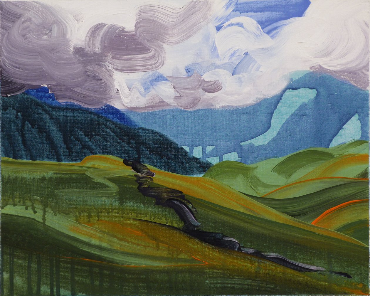 Leukerbad 26, 2014 (akril, vászon) alkotó: Olivier Morel