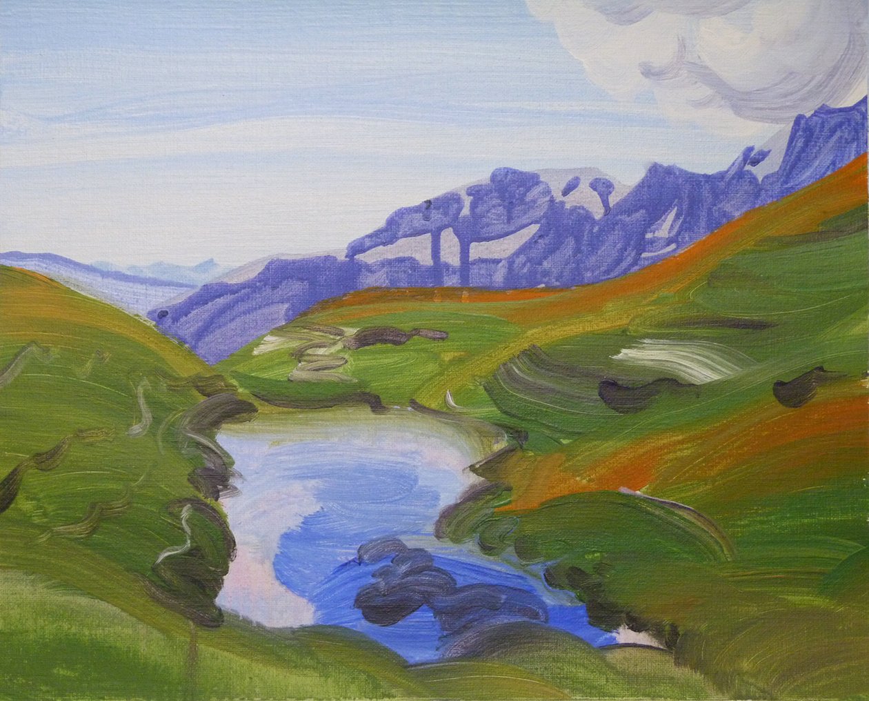 Leukerbad 27, 2014 (akril, vászon) alkotó: Olivier Morel
