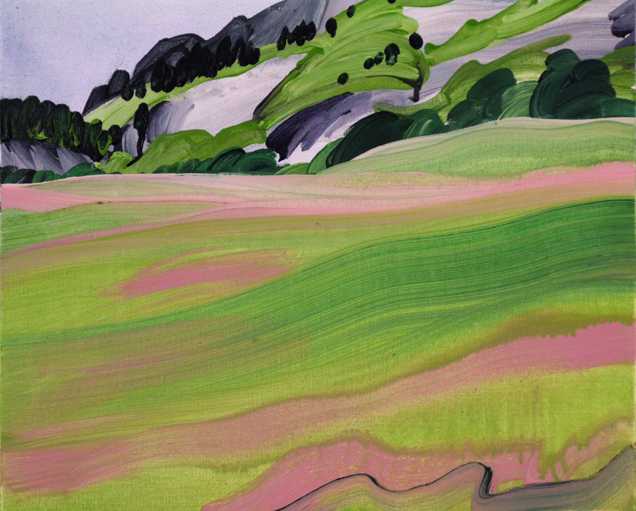 Leukerbad 2, 2012 (akril, vászon) alkotó: Olivier Morel