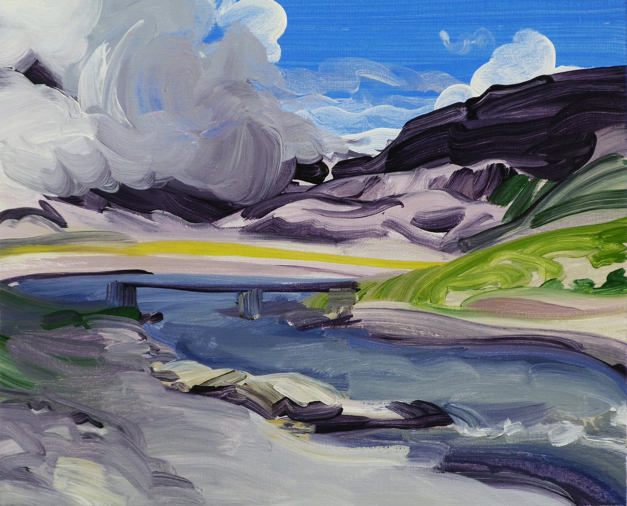 Leukerbad 30, 2014 (akril, vászon) alkotó: Olivier Morel