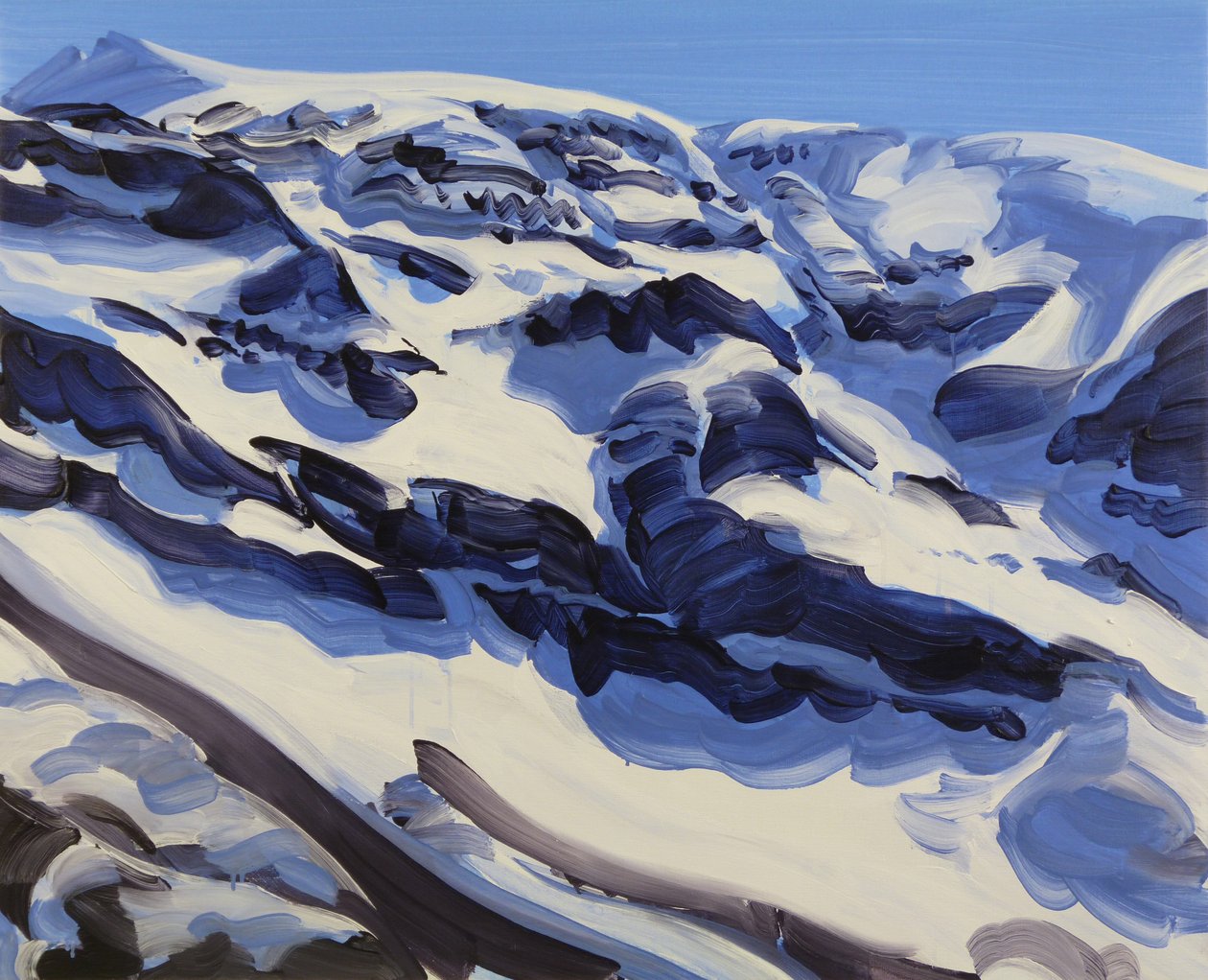 Leukerbad 31, 2014 (akril, vászon) alkotó: Olivier Morel
