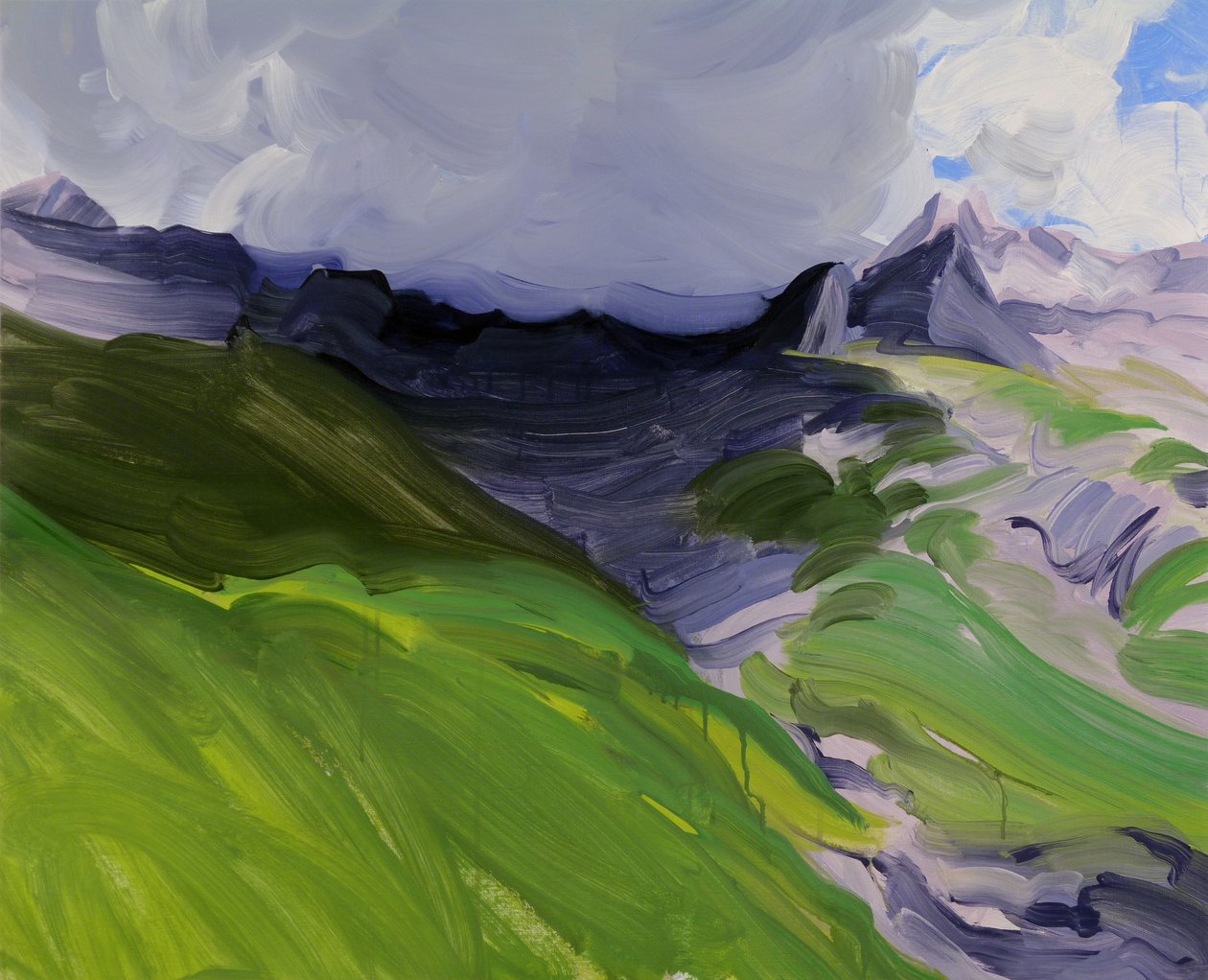 Leukerbad 32, 2014 (akril, vászon) alkotó: Olivier Morel