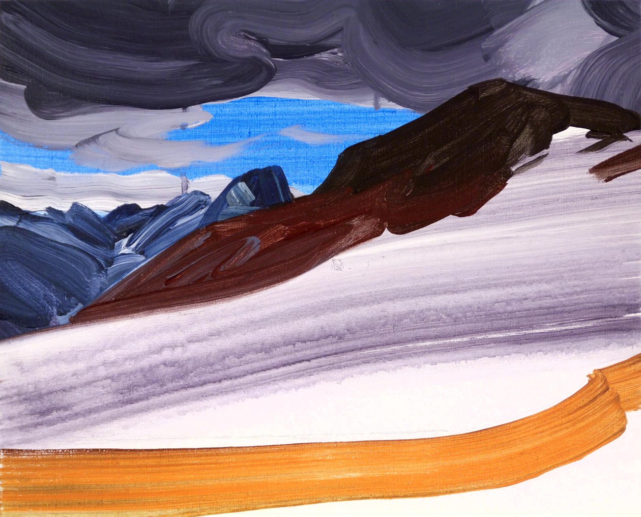 Leukerbad 5, 2012 (akril, vászon) alkotó: Olivier Morel