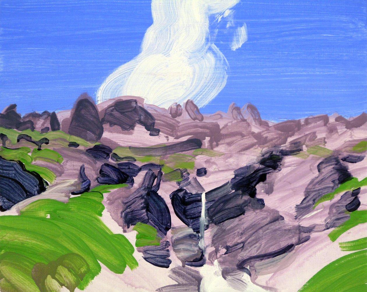 Leukerbad 8, 2012 (akril, vászon) alkotó: Olivier Morel