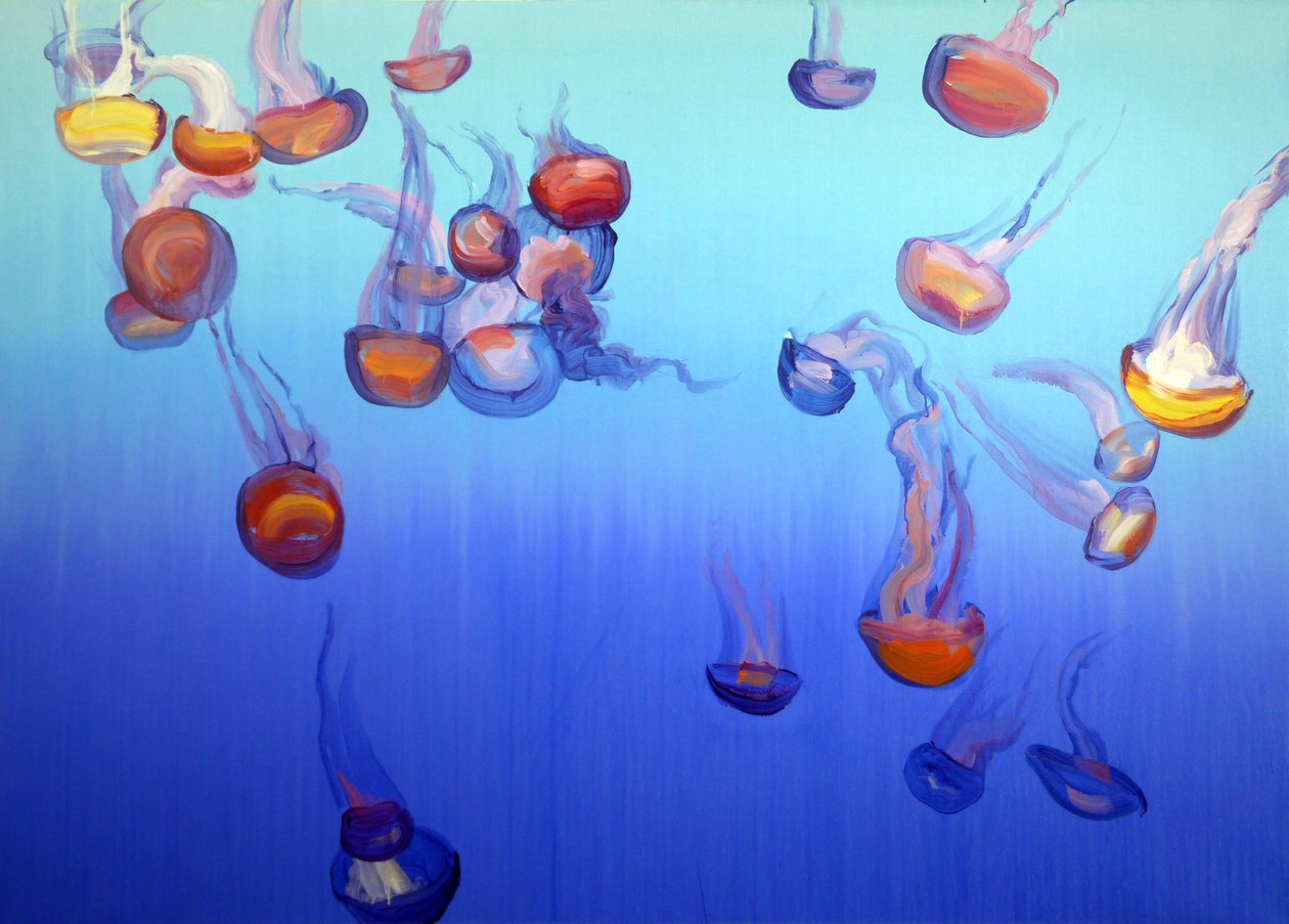 Méduses 4, 2012 (akril, vászon) alkotó: Olivier Morel