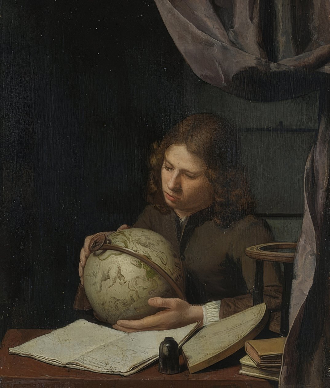 Egy fiatal csillagász. 1685 körül alkotó: Olivier van Deuren