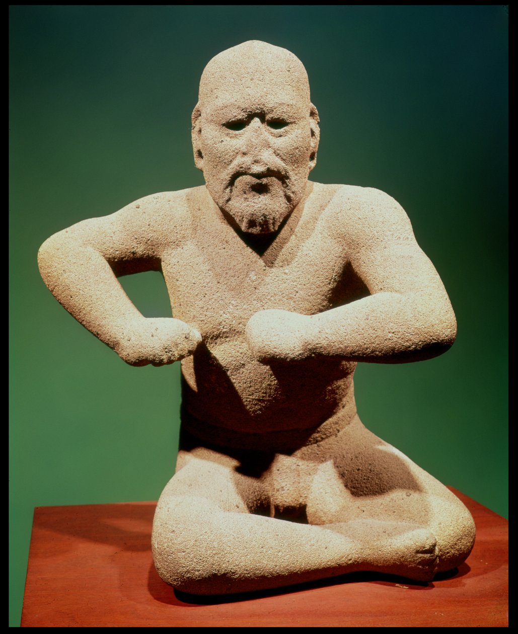 Egy birkózó figurája alkotó: Olmec