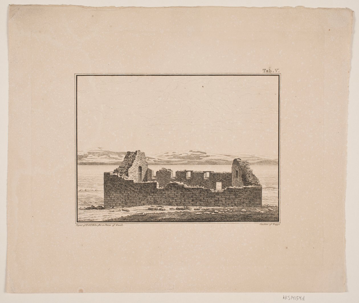 Templomromok Grönlandon. Illusztráció W.A. Grah. Kutatói kirándulás Grönland keleti partvidékére alkotó: Oluf Olufsen Bagge