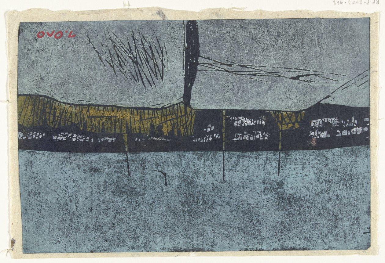 Északi tenger Kita no umi (cím a tárgyon) alkotó: Ono Tadashige (signed by artist)
